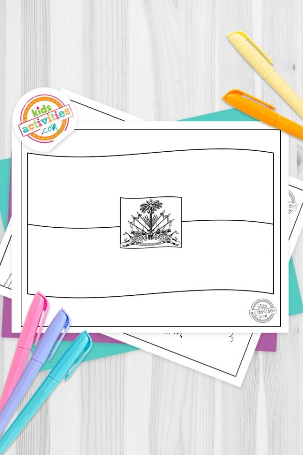 Culturally Rich Haiti Flag Coloring Pages | Kids Activities Blog