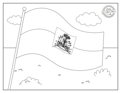 Culturally Rich Haiti Flag Coloring Pages | Kids Activities Blog