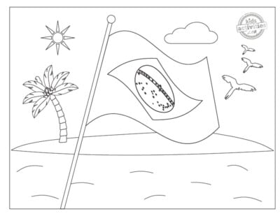 Starry Brazil Flag Coloring Pages Kids Activities Blog