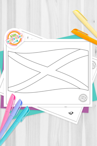 Bright and Bold Jamaican Flag Coloring Pages Kids Activities Blog
