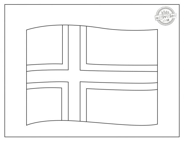 The National Norway Flag Coloring Pages | Kids Activities Blog