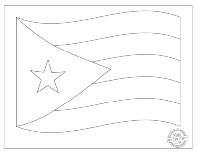 Patriotic Puerto Rico Flag Coloring - Puerto Rico Flag Coloring Pages Screenshot 400x309 
