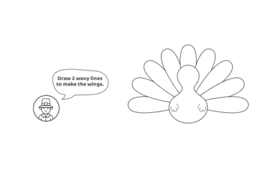 How To Draw A Turkey Easy Printable Lesson For Kids | Kids Activities Blog