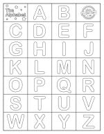 Easy Alphabet Printable Chart Coloring Pages | Kids Activities Blog