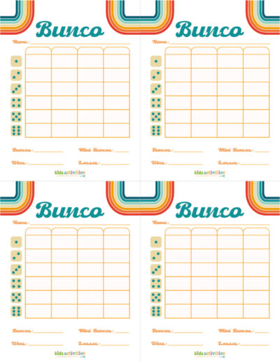 Make A Bunco Party Box with Free Printable Bunco Score Sheets | Kids ...