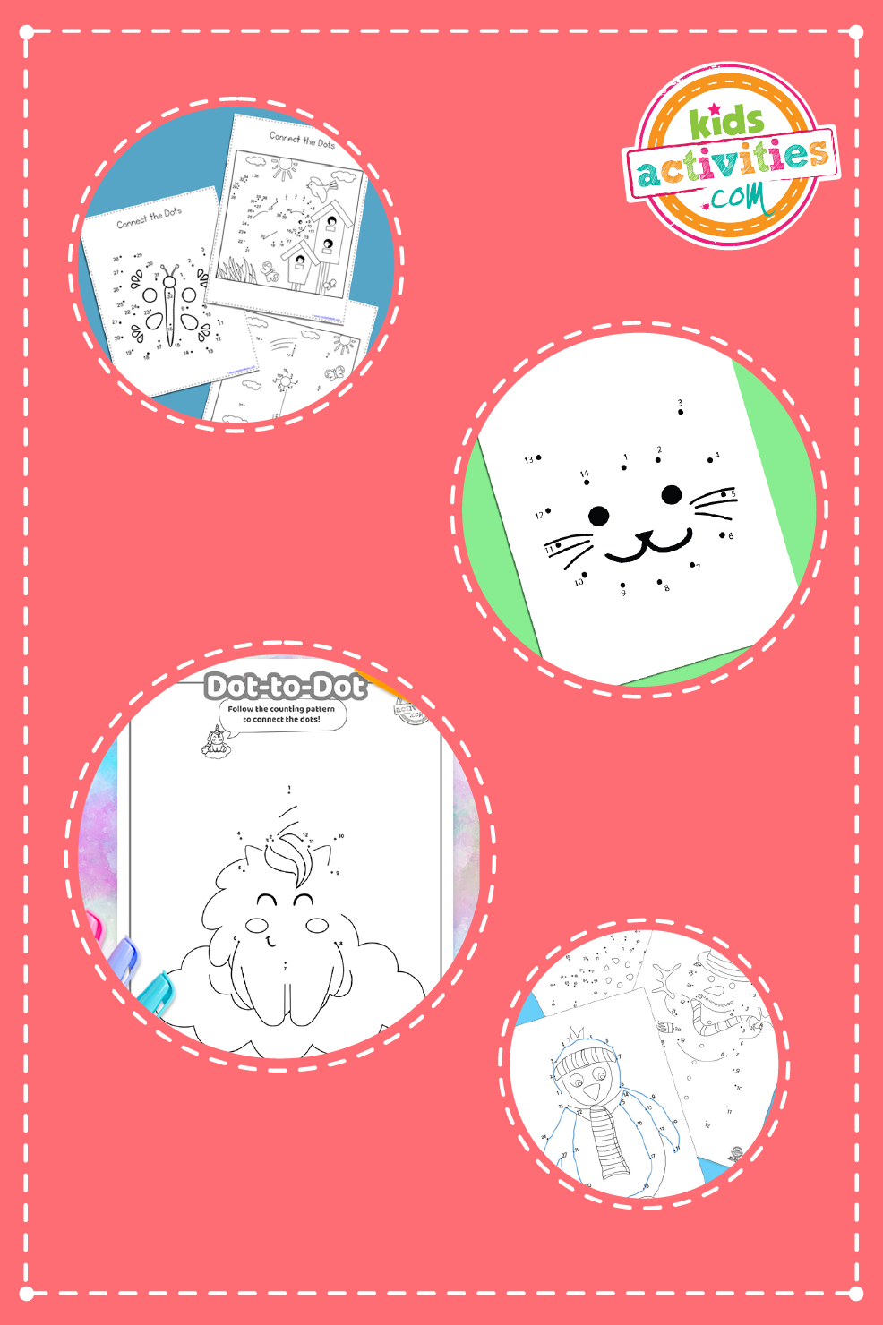 Connecting Dots Worksheets For Kindergarten - Worksheets For Kindergarten
