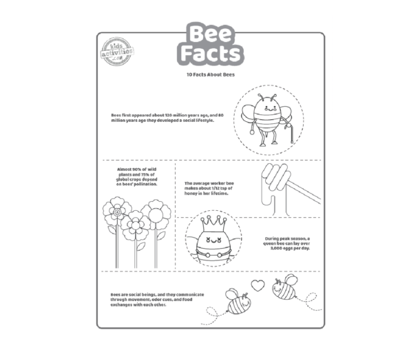 Fun Bee Facts for Kids to Print and Learn Kids Activities Blog