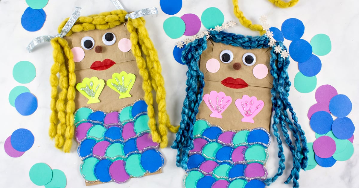 Mermaid Paper Bag Puppet