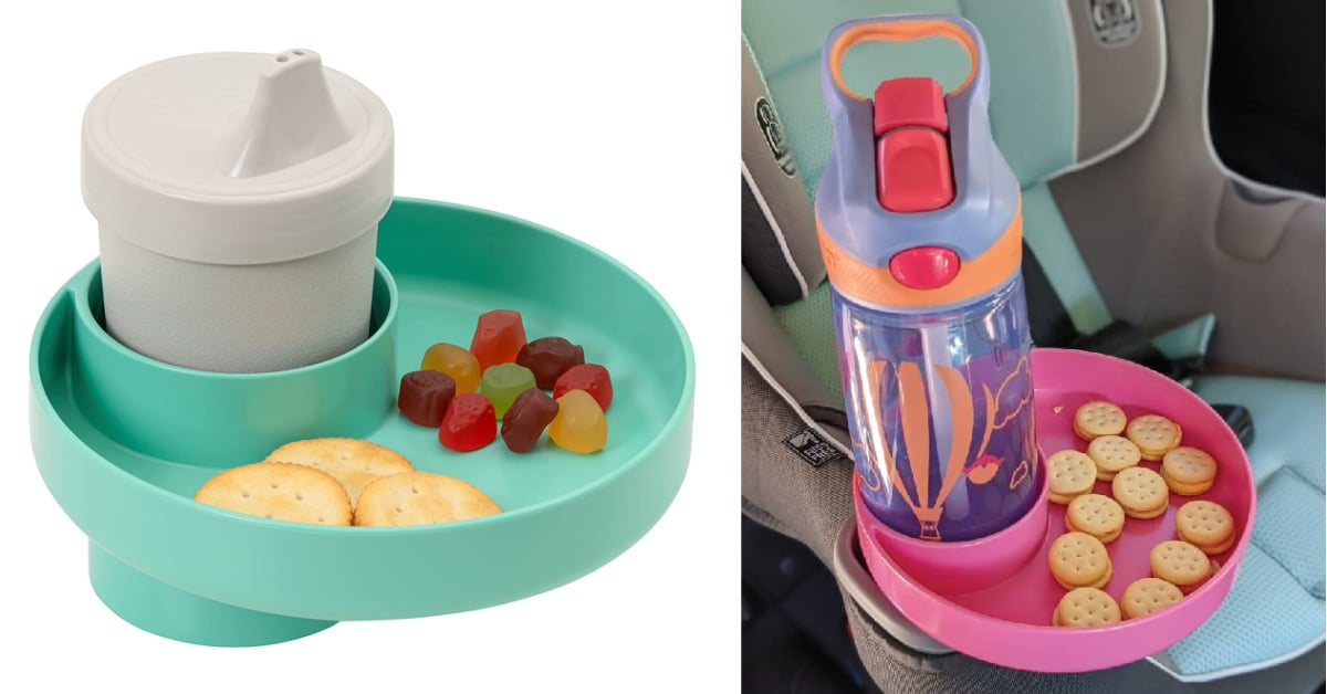 This Travel Tray Fits Into Your Child's Car Seat So Kids Can Eat OnThe
