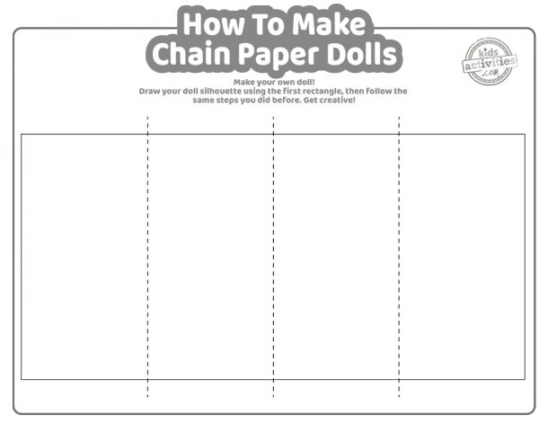 Free Template: How To Make Chain Paper Dolls | Kids Activities Blog