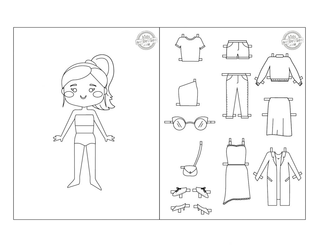 Paper Dolls Print Color Cut Paper Dolls Print Color Cut
