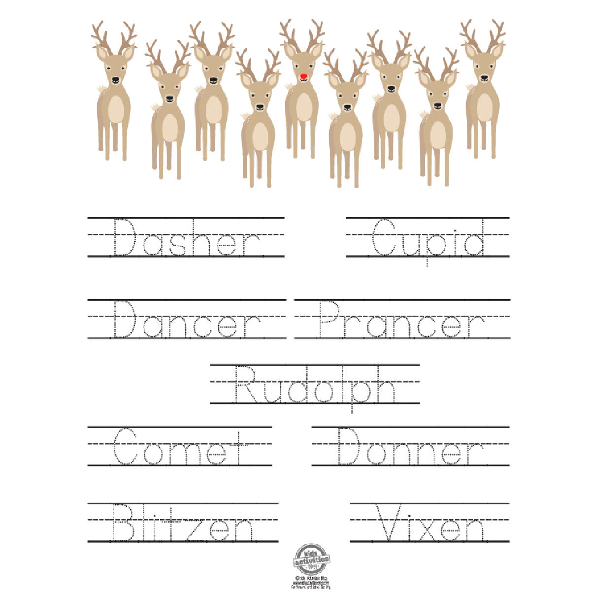 Free Christmas Handwriting Worksheets | Gerald Printable