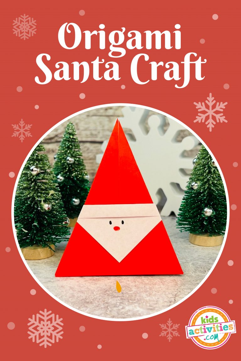 Most Festive Origami Santa + Printable Wrapping Paper| Kids Activities Blog