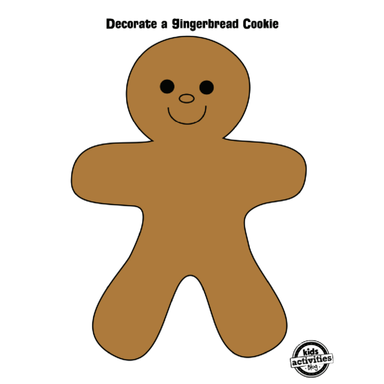 Fun &amp; Festive Gingerbread Man Printable Activity Pages for Kids | Kids ...