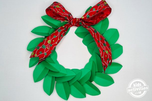 Easy Tutorial For A Easy Paper Wreath Craft with Printable Template ...