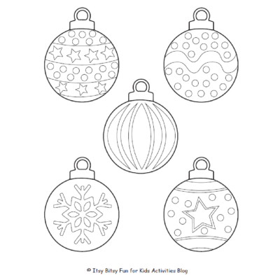 Printable Christmas Ornaments for Kids to Color &amp; Decorate | Kids ...