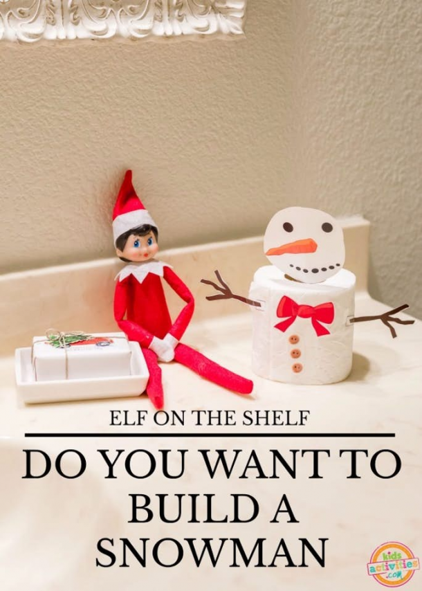 Elf on the Shelf Toilet Paper Snowman Christmas Idea | Kids Activities Blog