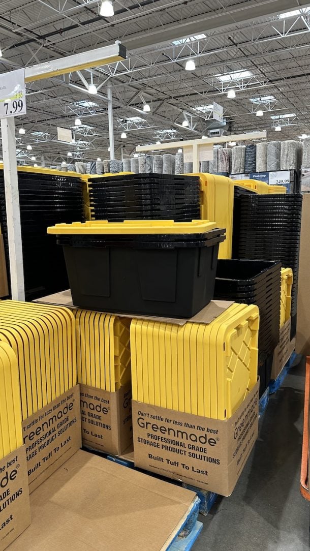 You Can Get The Costco Famous Black & Yellow Storage Bins for Under 8