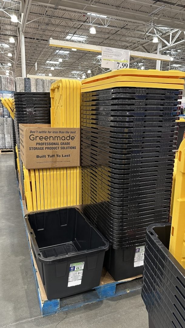 You Can Get The Costco Famous Black & Yellow Storage Bins for Under 8