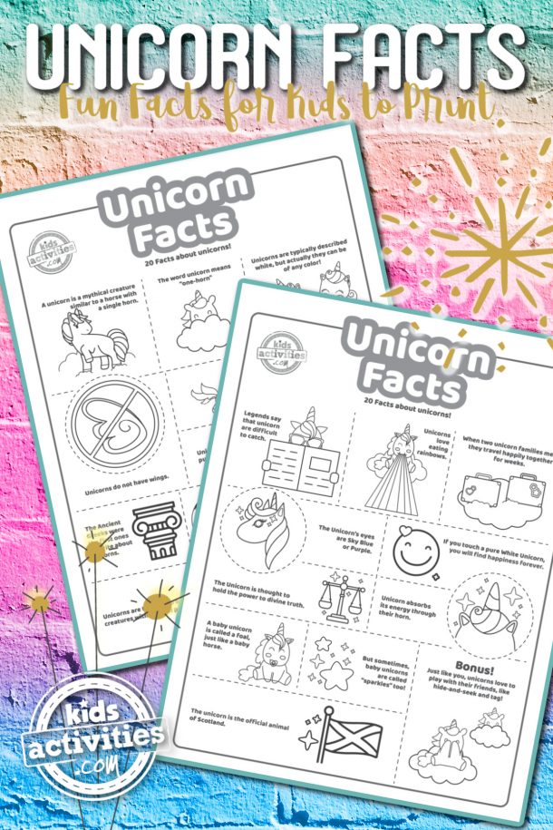 20 Awesome Unicorn Facts for Kids that You Can Print | Kids Activities Blog