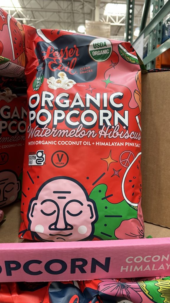 thumbnail image 2 of LESSEREVIL Organic Watermelon Hibiscus Popcorn - 4.6 OZ Healthy Snack 2 of 14