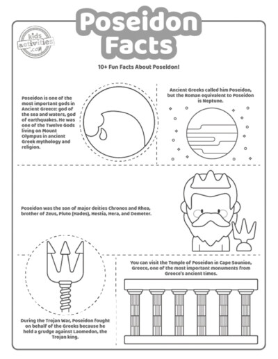 Fun Poseidon Facts for Kids to Print | Kids Activities Blog