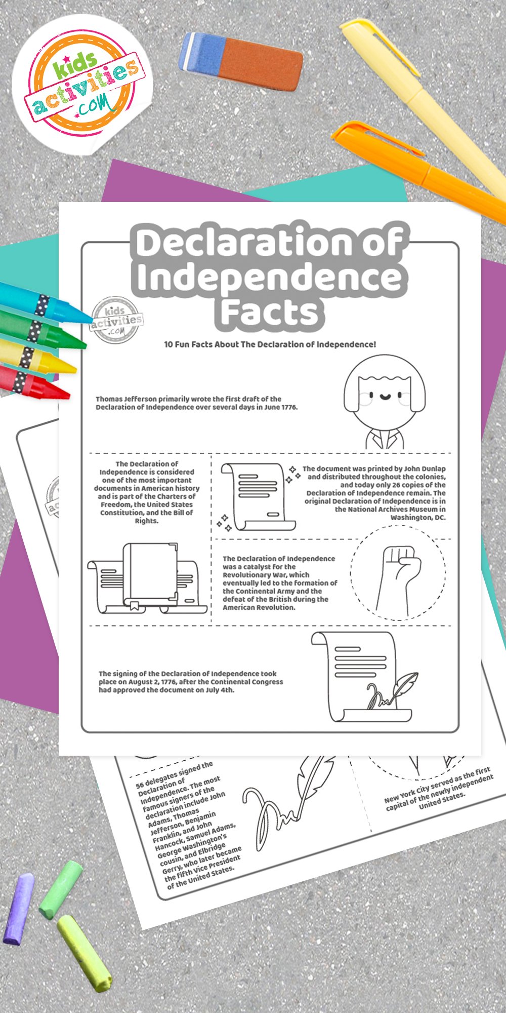 national archives declaration of independence fact sheet