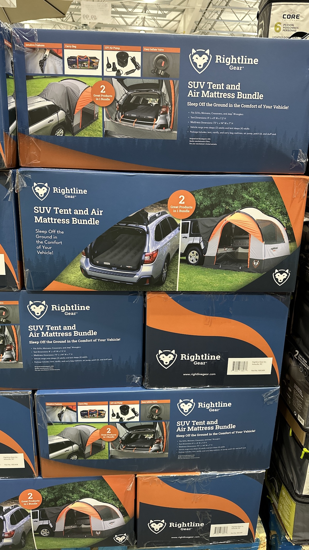 Rightline Gear Suv Tent And Air Mattress Bundle