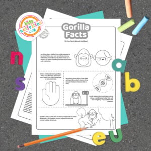Interesting Gorilla Facts for Kids to Print &amp; Play | Kids Activities Blog