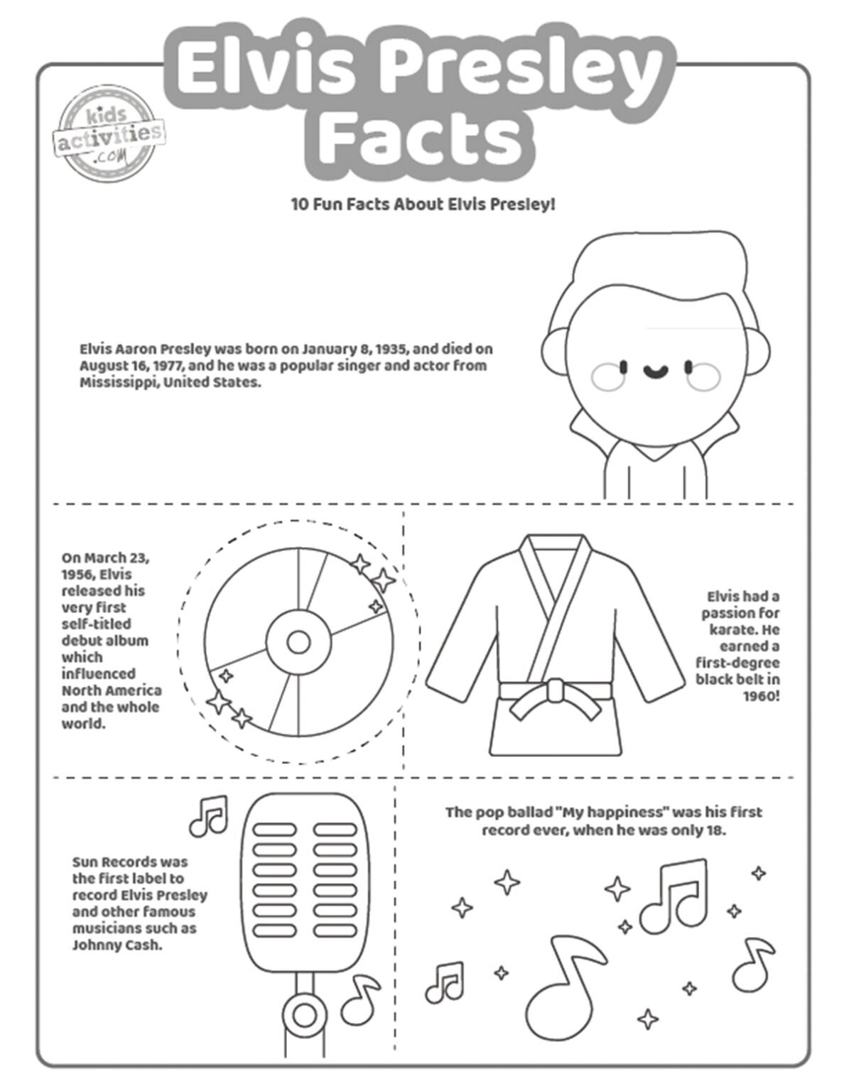 Elvis Presley Facts 10 Facts About The King of Rock Kids Activities