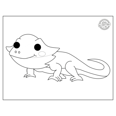 Cute Printable Bearded Dragon Coloring Page | Kids Activities Blog