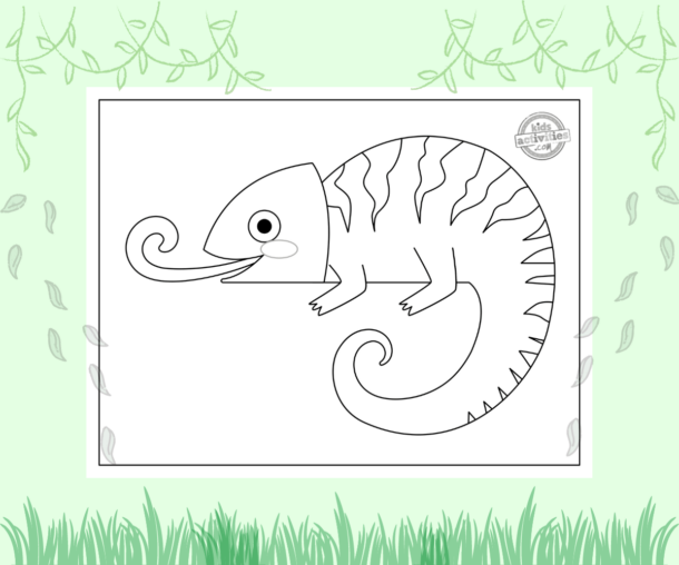 Cute Printable Chameleon Coloring Pages | Kids Activities Blog