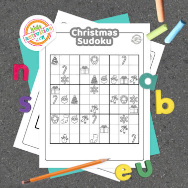 Printable Christmas Sudoku Picture Puzzles for Kids | Kids Activities Blog