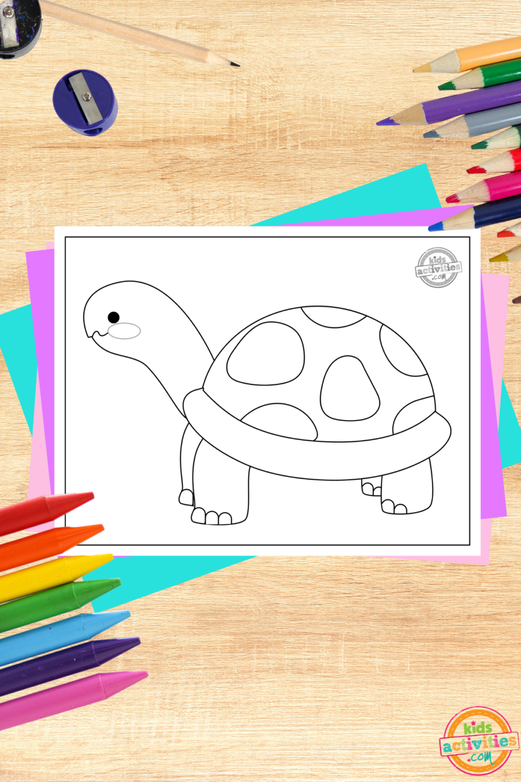 Darling Printable Desert Tortoise Coloring Page | Kids Activities Blog