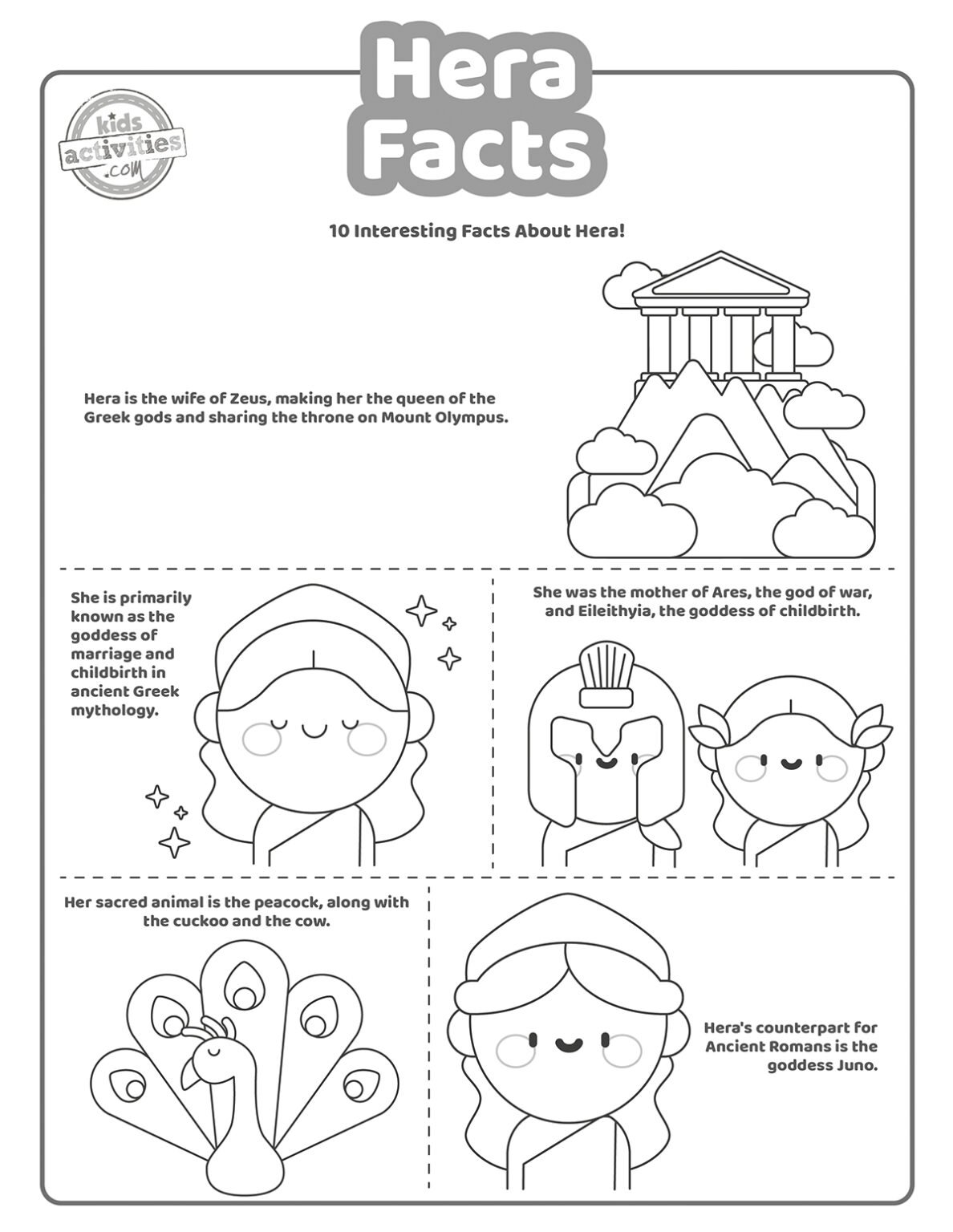 10 Fun Facts About Hera, Queen of the Gods in Ancient Greece Kids