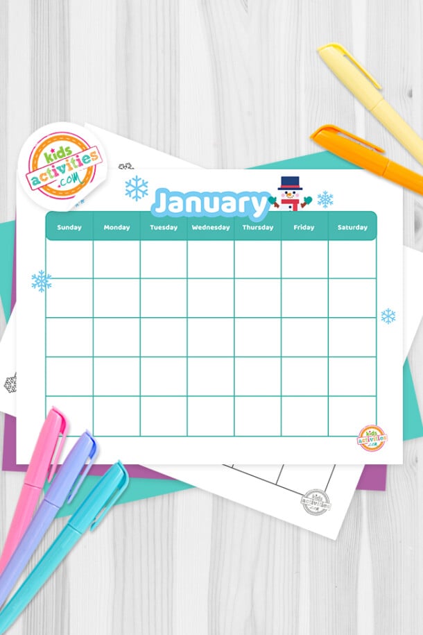 The Free Printable Calendar For Kids 2026 Is Here! Kids Activities Blog