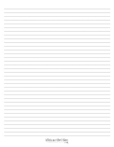 Lined Paper Printable | Kids Activities Blog