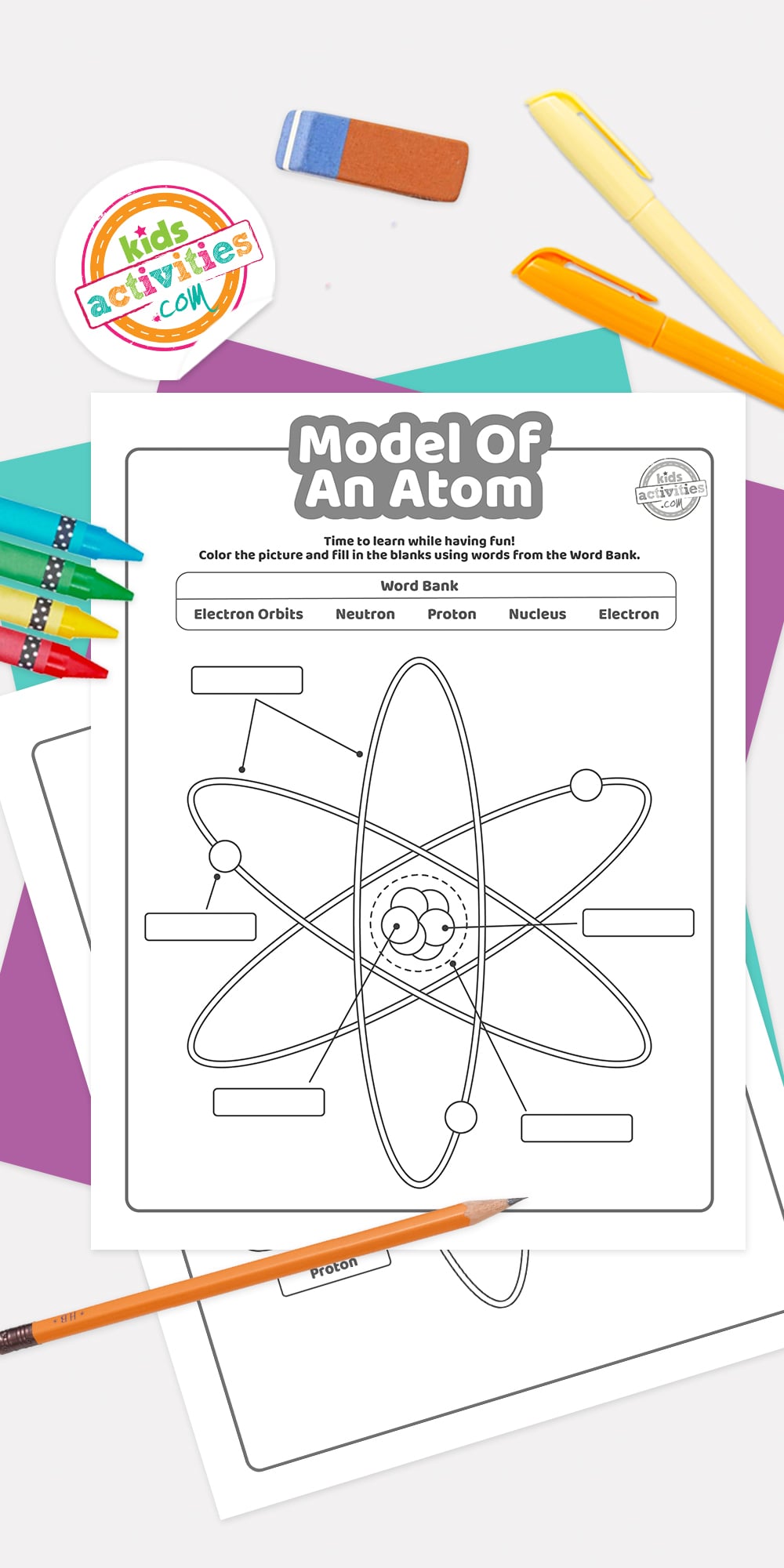 Learning the Model of an Atom – Easy Fun Printables - Sepaha News