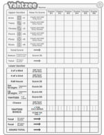 Free Printable Yahtzee Score Cards | Kids Activities Blog