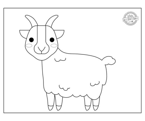 Great Fainting Goat Coloring Page For Kids | Kids Activities Blog