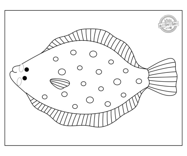 Printable Flounder Coloring Page - Flounder Coloring Page Pdf File Kids Activities Blog 768x640