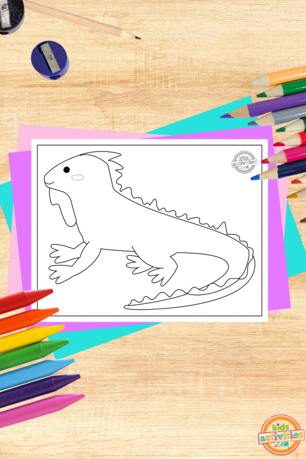 Free Printable Iguana Coloring Page – ParentingBest.com