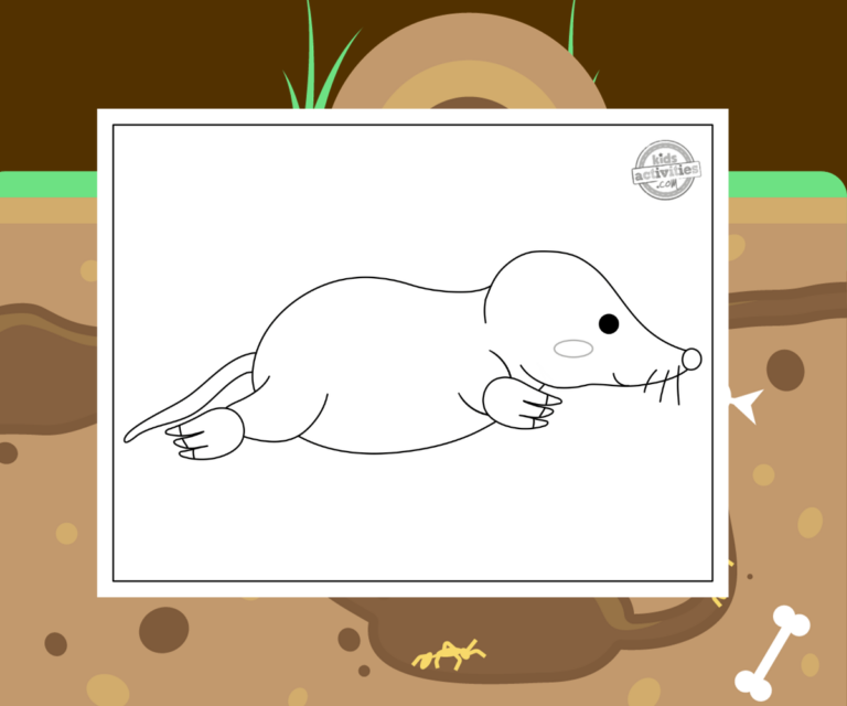 Adorable Printable Mole Coloring Page Kids Activities Blog