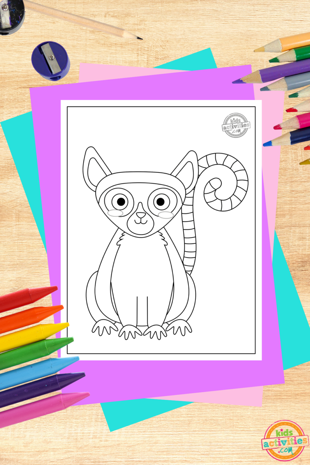 Cute Printable Lemur Coloring Page | Kids Activities Blog