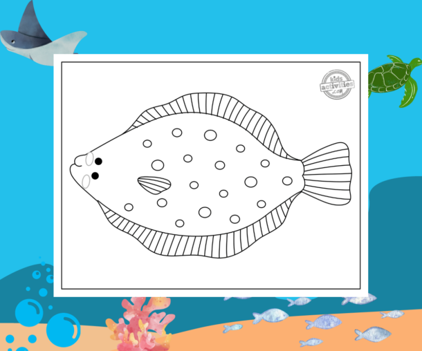 Printable Flounder Coloring Page | Kids Activities Blog