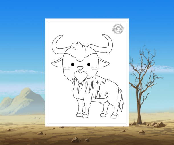 Free Printable Gnu Coloring Page | Kids Activities Blog