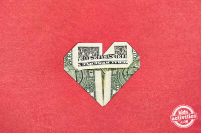How To Make a Dollar Bill Origami Heart | Kids Activities Blog