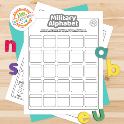 Magnificent Military Alphabet Printable for Kids! | Kids Activities Blog