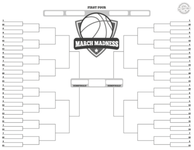 Printable March Madness Bracket For Basketball Fans Kids Activities Blog