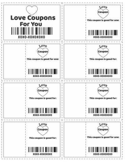 Love Coupons for Valentine's Day Kids Activities Blog